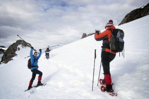 raquetas de nieve en picos de europa