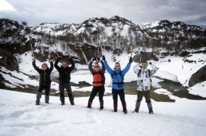 raquetas de nieve en picos de europa