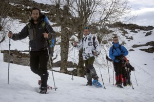 raquetas de nieve en picos de europa