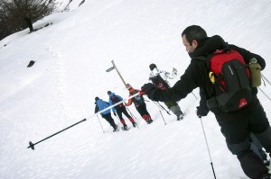 raquetas de nieve en picos de europa