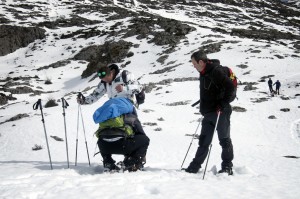 raquetas de nieve en picos de europa