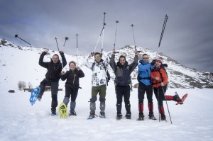 raquetas de nieve en picos de europa