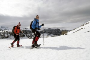 raquetas de nieve en picos de europa