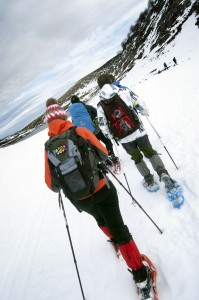 raquetas de nieve en picos de europa